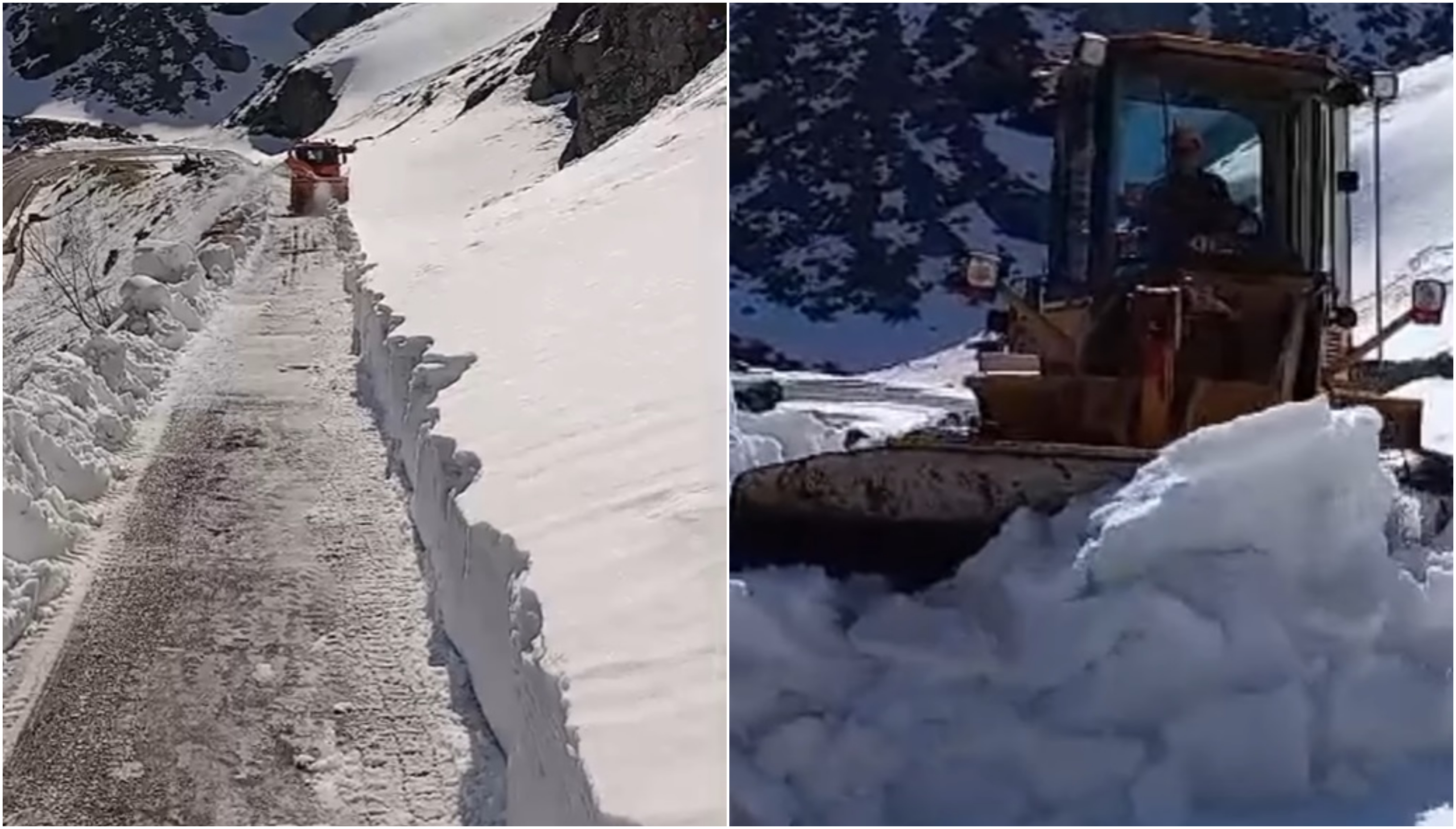 A început deszăpezirea pe Transfăgărășan. Drumul ar putea fi redeschis înainte de 1 iulie