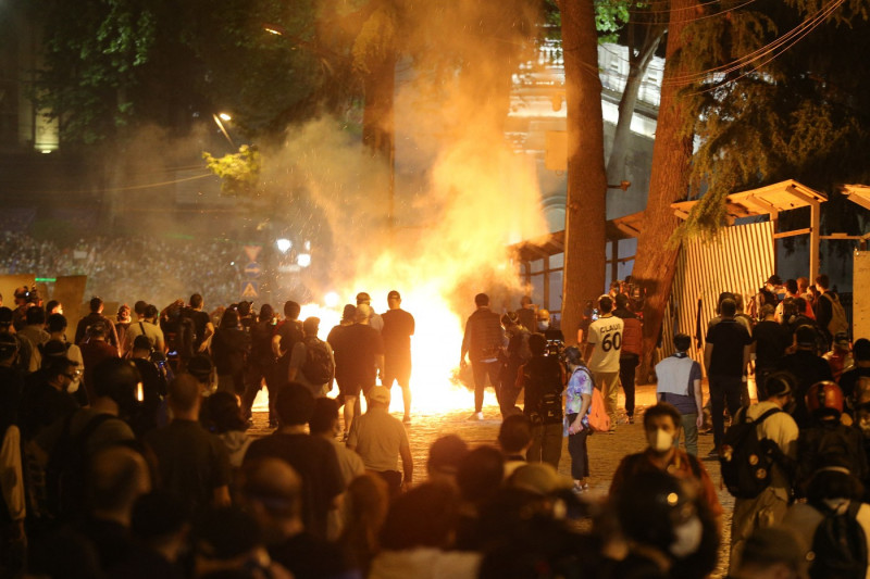 Georgians continue to protest government's 'Transparency of Foreign Influence' draft law