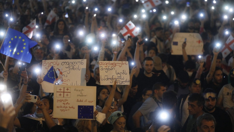 proteste violente in georgia