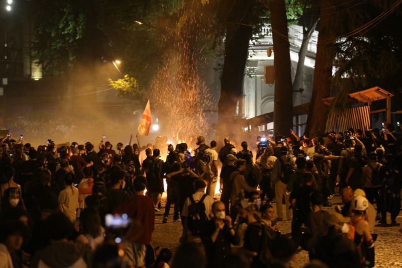 Georgians continue to protest government's 'Transparency of Foreign Influence' draft law