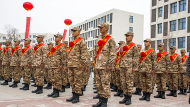 China: Send-off Ceremony for New Recruits in Lianyungang