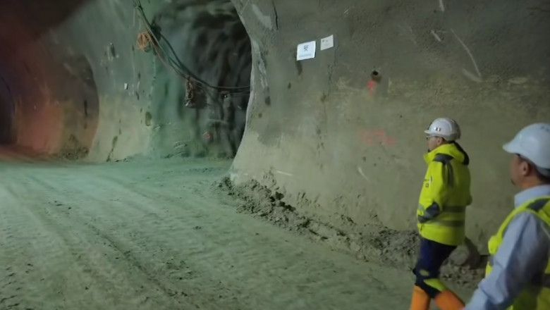 Lucrările la primul tunel de autostradă din România.