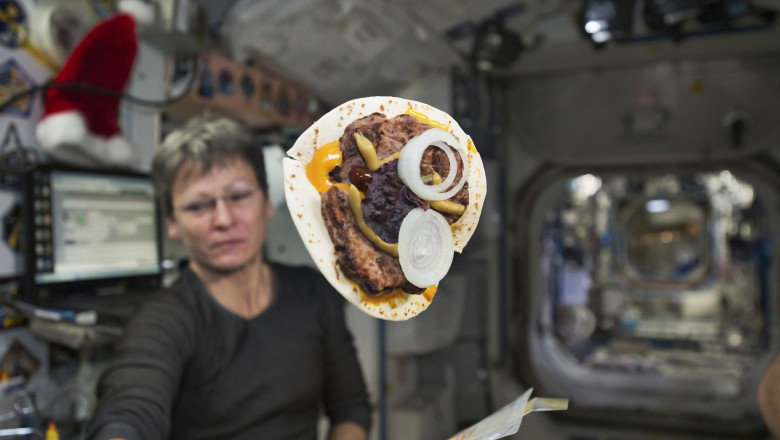 Space cheeseburger on the ISS