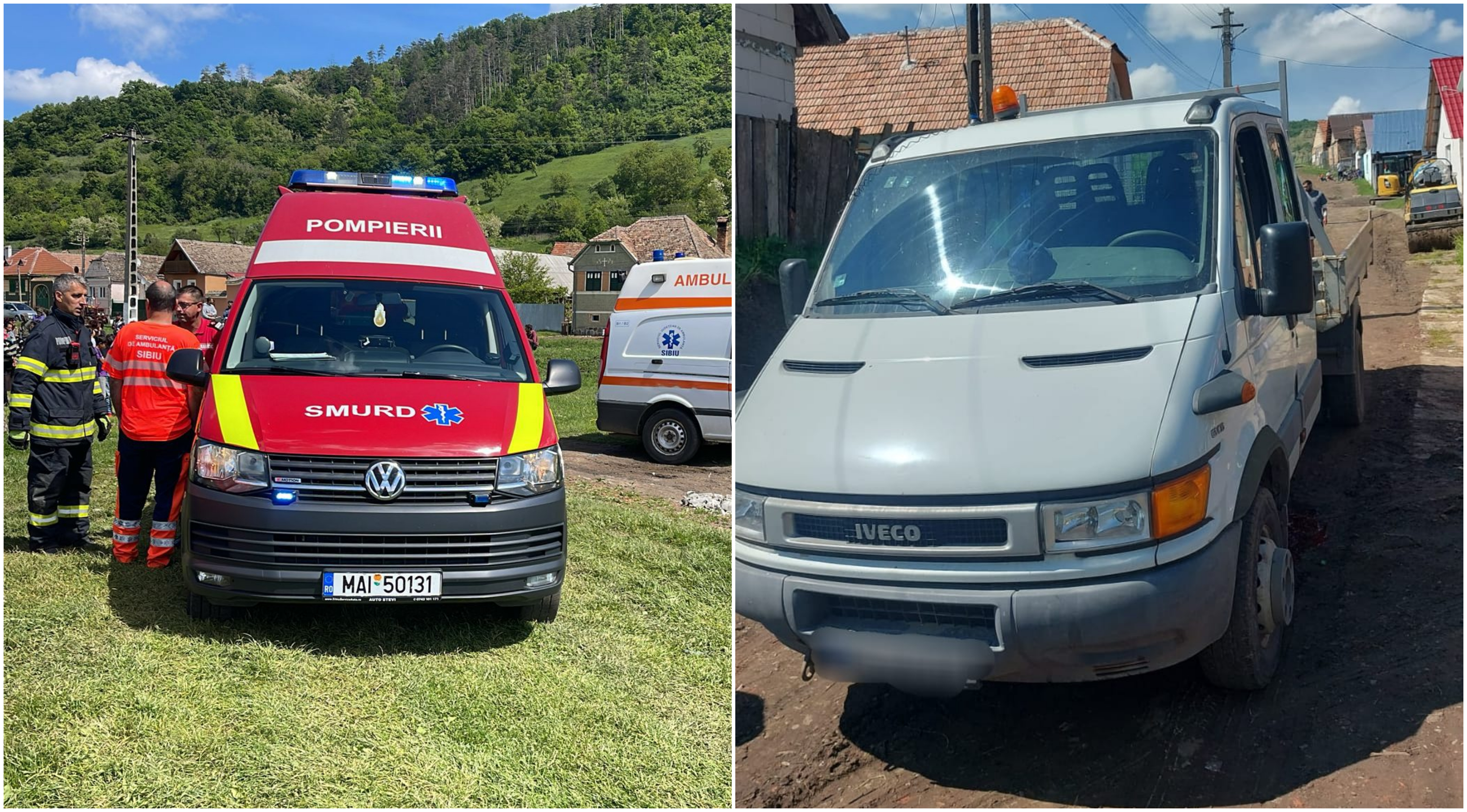 Un copil de 7 ani din Sibiu a murit, după ce a fost prins sub o remorcă. Se agățase de benă, s-a dezechilibrat și a căzut
