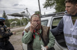 Evacuation of civilians from the Vovchansk city in Ukraine