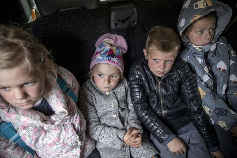 Evacuation of civilians from the Vovchansk city in Ukraine