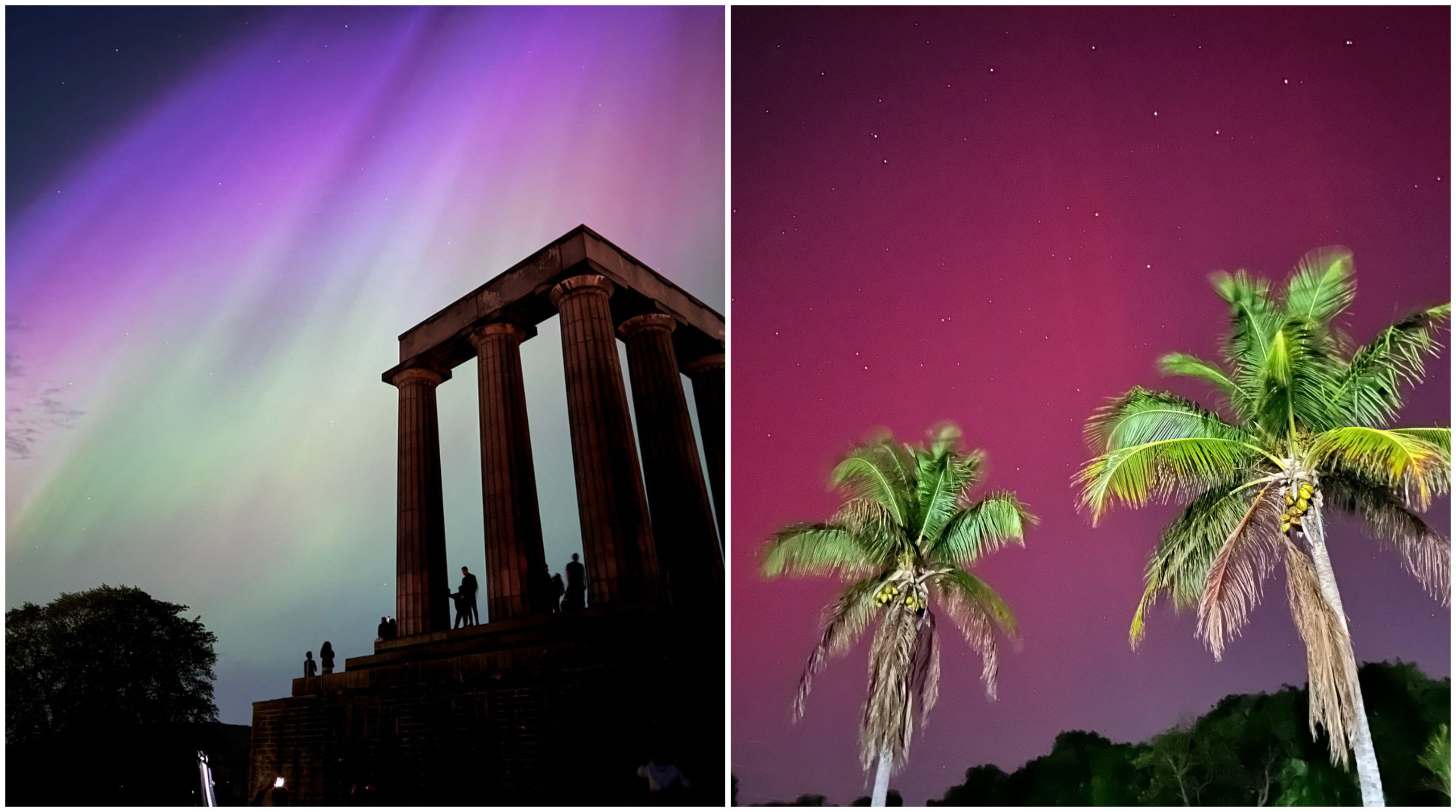 Imagini superbe. Aurora boreală a colorat cerul deasupra Europei și SUA. Fenomenul rar a apărut până în Florida