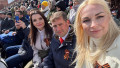 Marina Tauber, Evghenia Guţul şi Ilan Şo la parada de Ziua Victoriei din Piaţa Roşie de la Moscova