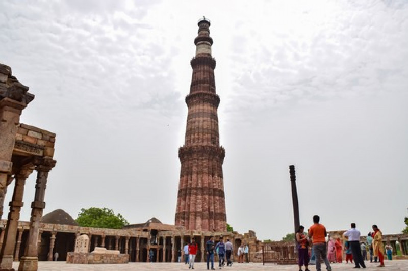 Tallest brick minaret in Delhi, India - 12 Aug 2018