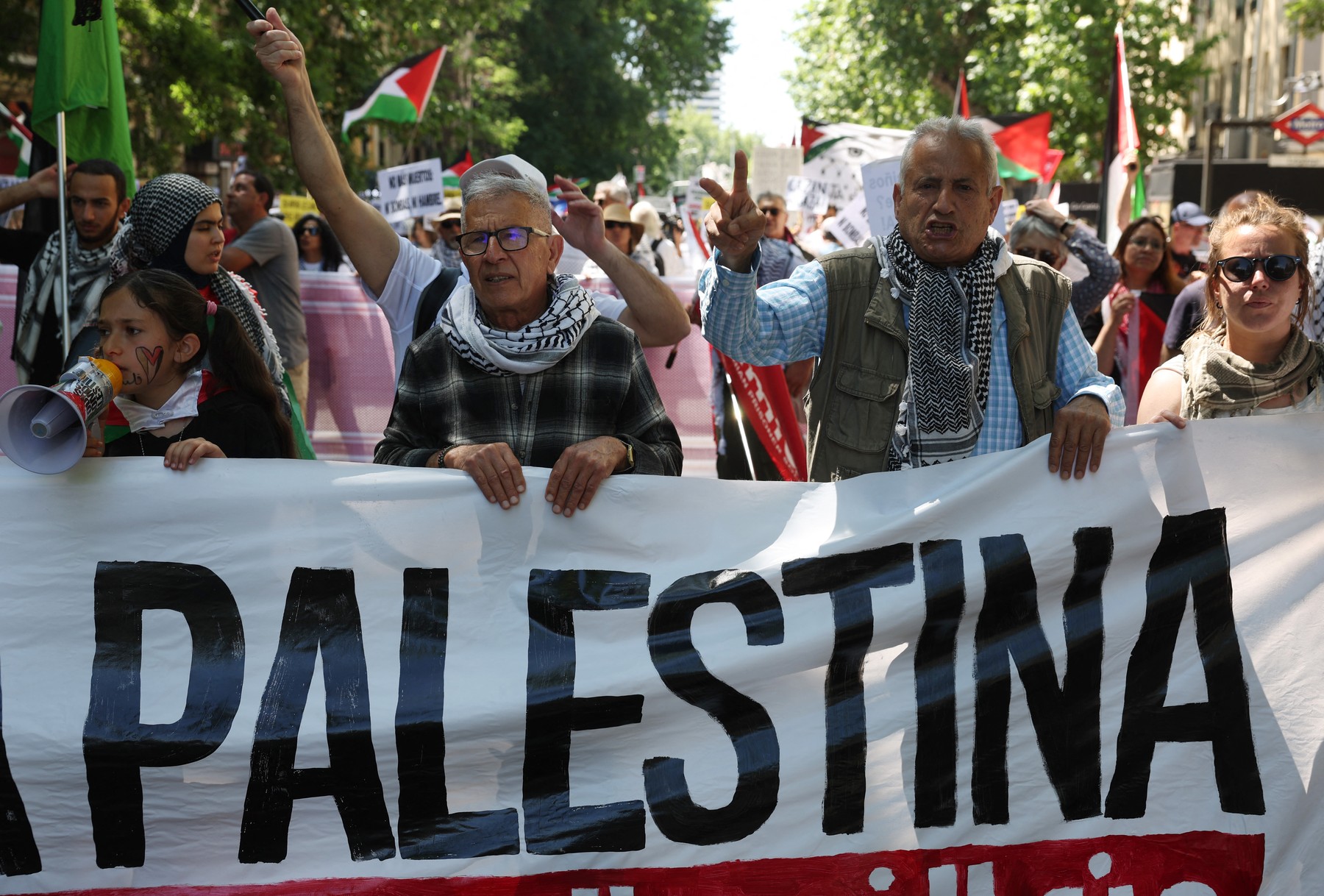 Proteste pro-palestiniene la Madrid. Mii de spanioli au cerut încetarea focului în Fâșia Gaza