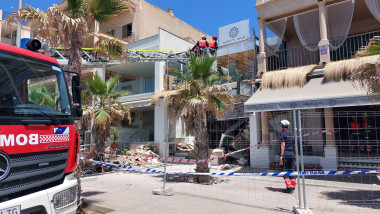 New Imaginations Of The Collapse Of A Building On La Palma Beach, Mallorca, Spain - 24 May 2024