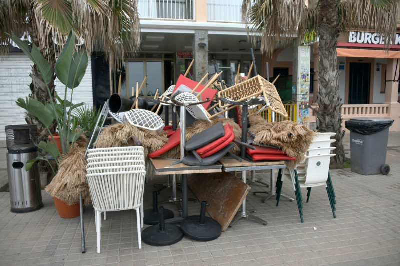 New Imaginations Of The Collapse Of A Building On La Palma Beach, Mallorca, Spain - 24 May 2024