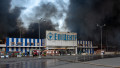The Epicenter supermarket of construction goods burned down in a residential area in the north of Kharkiv after two Russian air bombs hit at around 16:00 on May 25 2024