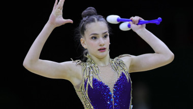 Amalia Lica, ROU, during juniors qualification of 2024 European Championships in Budapest; 22/05/2024; *** Amalia Lica,