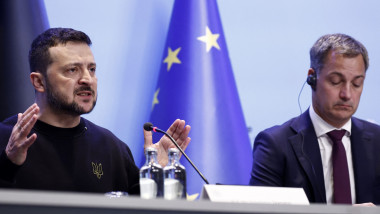 Preşedintele ucrainean Volodimir Zelenski şi premierul belgian Alexander De Croo