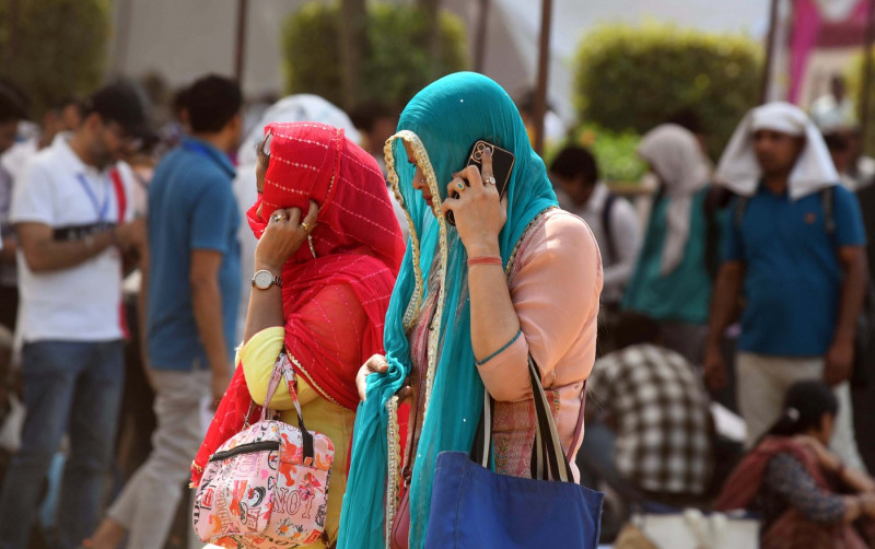 Scorching Hot Day In Delhi-NCR With Temperature At 45.4°C, New Delhi, India - 26 May 2024