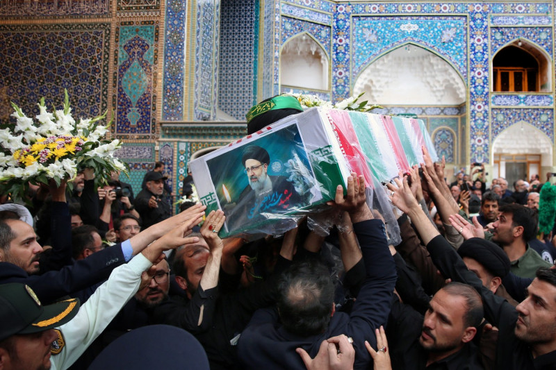 Iran holds funeral processions for late president Ebrahim Raisi in Qom