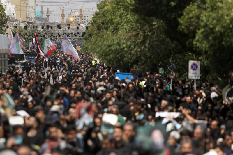 Ceremony held in Mashhad for Iranian President Reisi who died in helicopter crash