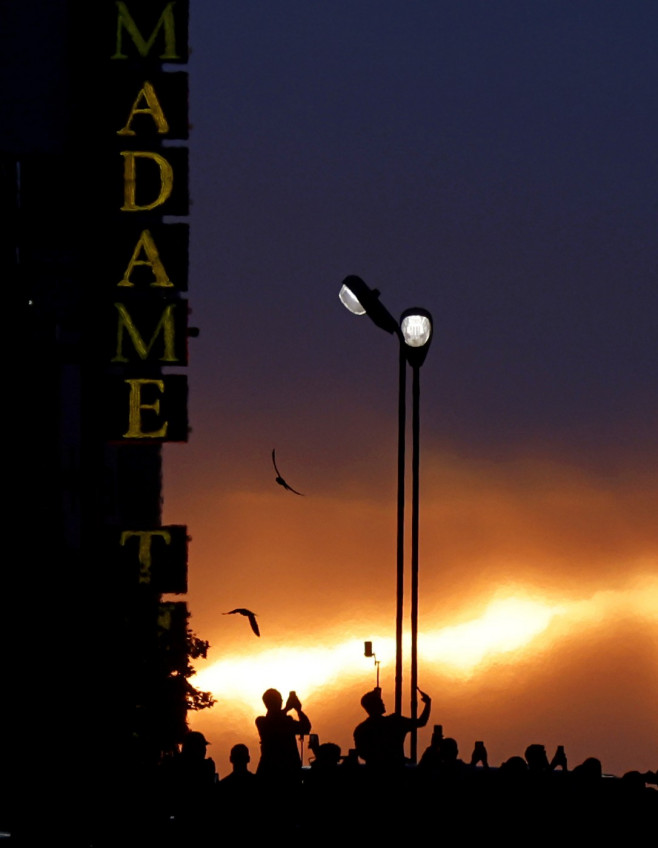 Manhattanhenge Sunset on 42nd Street in New York