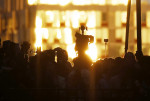 Manhattanhenge Sunset on 42nd Street in New York