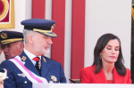 Oviedo. Spain. 25th May 2024, King Felipe VI of Spain, Queen Letizia of Spain attends the Armed Forces Day on May 25, 2024 in Oviedo, Spain Credit: MPG/Alamy Live News