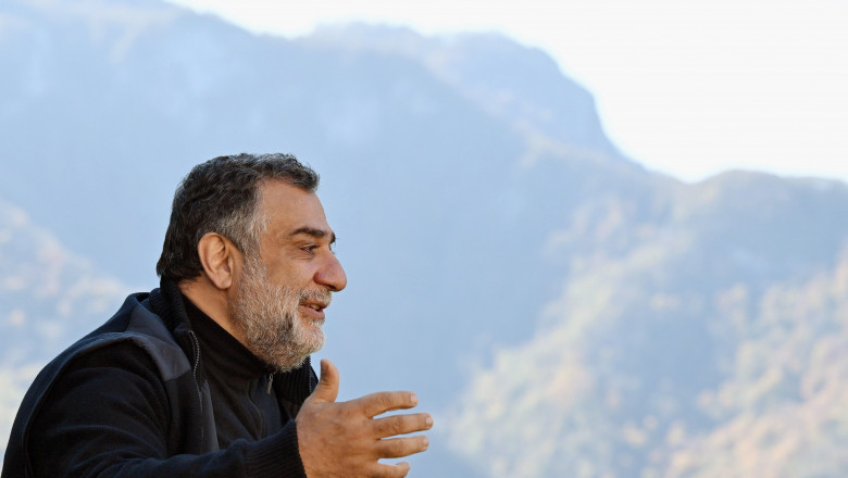 State Minister of the unrecognized Nagorno-Karabakh Republic Ruben Vardanyan during an interview.