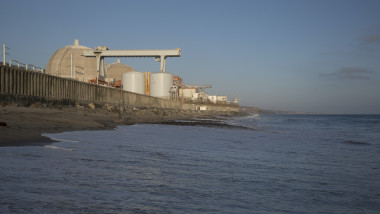The San Onofre Nuclear Generating Station, on the beach at the Pacific Ocean