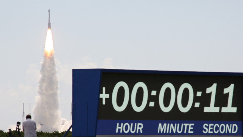 Atlas V rocket with Boeing's CST-100 Starliner spacecraft launches from Space Launch Complex 41 at Cape Canaveral Space Force Station in Florida on June 5, 2024