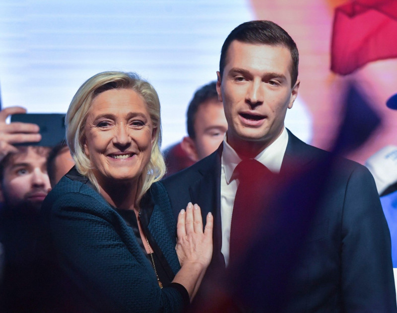 Paris, France. 02nd June, 2024. RN meeting for European elections, Palais des Sports in Paris, France. Last RN meeting Credit: francois pauletto/Alamy Live News