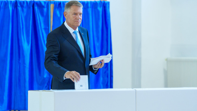 Klaus Iohannis a votat la alegerile locale și europarlamentare din 2024. Foto: Captură ecran