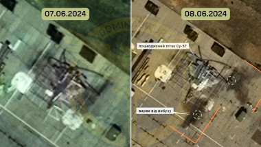 imagini din satelit cu avion rusesc lovit