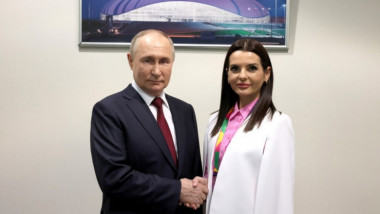 Evghenia Guțul și Vladimir Putin.
