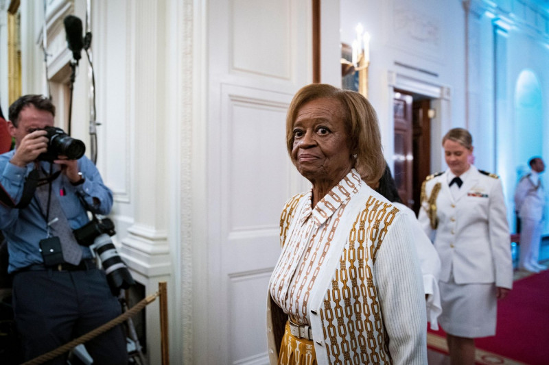 Washington, DC, USA. 7th Sep, 2022. Marian Robinson, Michelle Obamas mother, arrives prior to the official White House portraits of former US President Barack Obama and former First Lady Michelle Obama being unveiled during a ceremony in Washington, DC, U