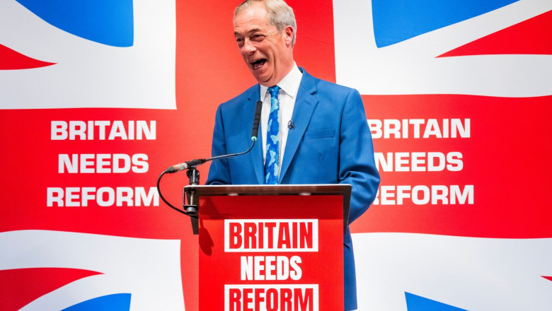 Nigel Farage, Reform UK, London., Westminster, London, UK - 03 Jun 2024