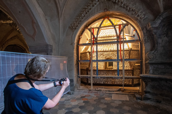 hřbitovní kostel Všech svatých s kostnicí, kutnohorská kostnice