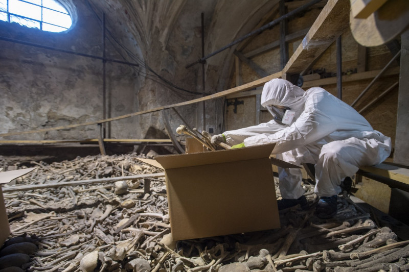 hřbitovní kostel Všech svatých s kostnicí, kutnohorská kostnice