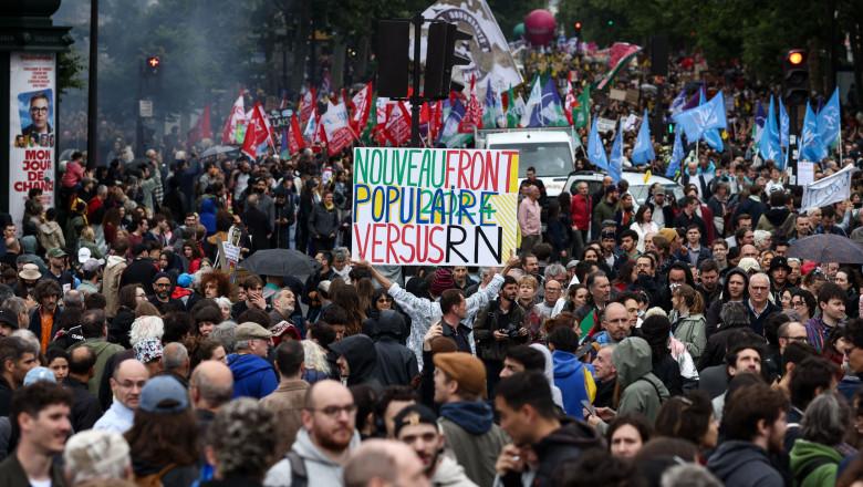 Demonstration against the far right, Paris, France - 15 June 2024