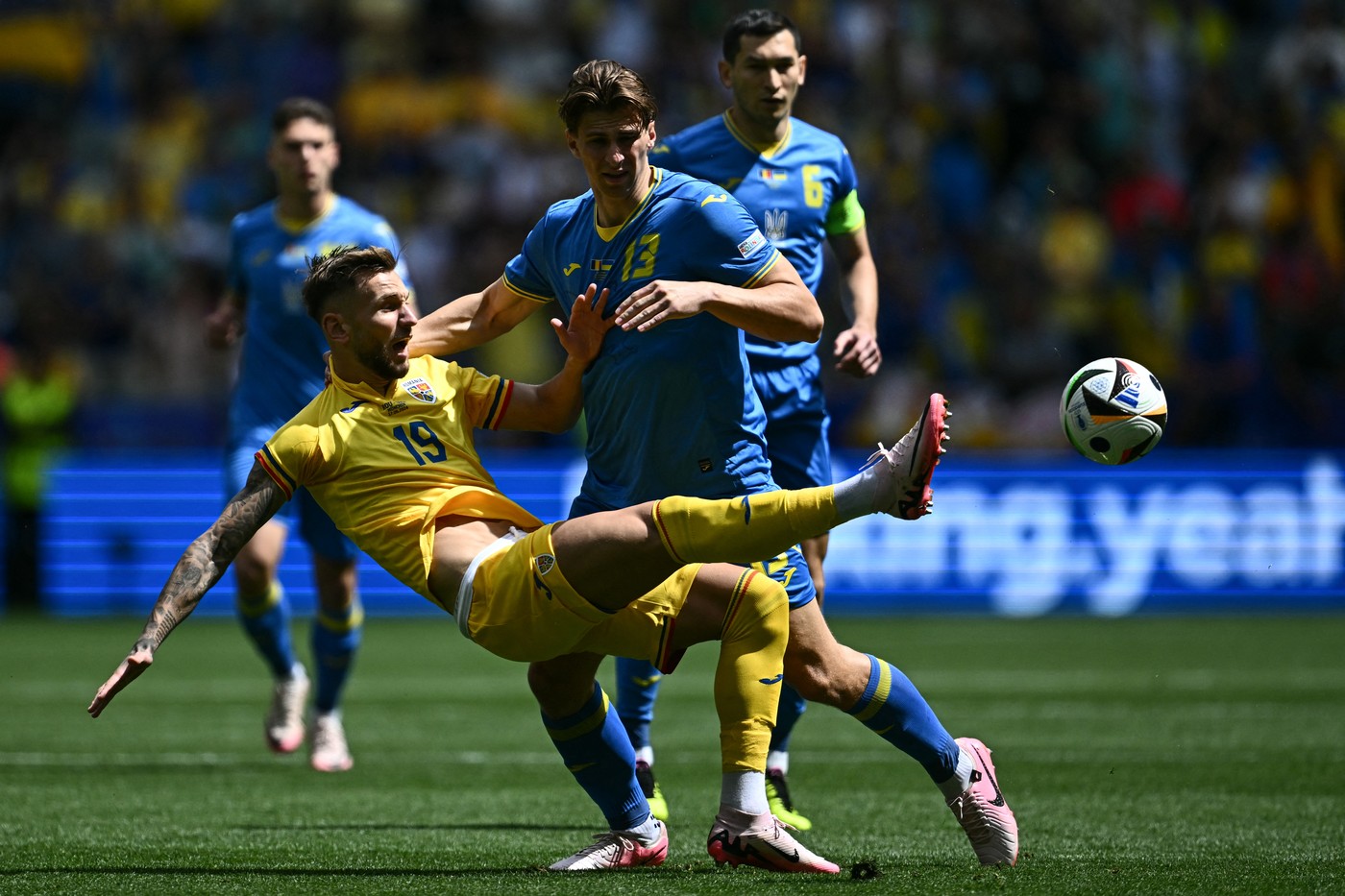 România-Ucraina, la EURO 2024. 1-0 pentru România