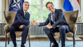 THE HAGUE - Prime Minister Mark Rutte has a meeting with NATO top man Jens Stoltenberg (L) ahead of the meeting of government leaders at the Catshuis in the run-up to the NATO summit in Vilnius. ANP REMKO DE WAAL netherlands out - belgium out