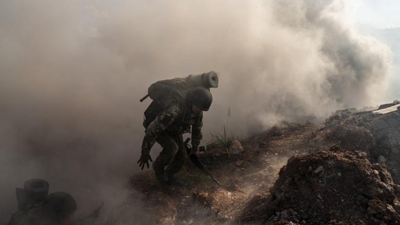 Military training of Ukrainian Army's 22nd Infantry Brigade in Donetsk