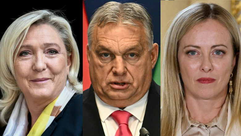 Marine Le Pen / Viktor Orban / Giorgia Meloni