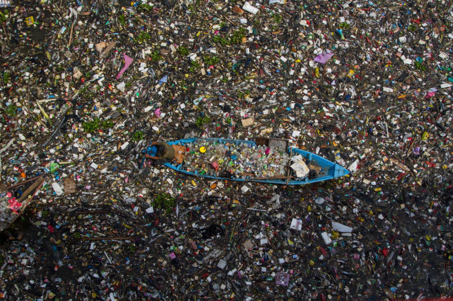 Plastic Waste Piles Up in the Citarum River, Bandung, West Java, Indonesia - 12 Jun 2024