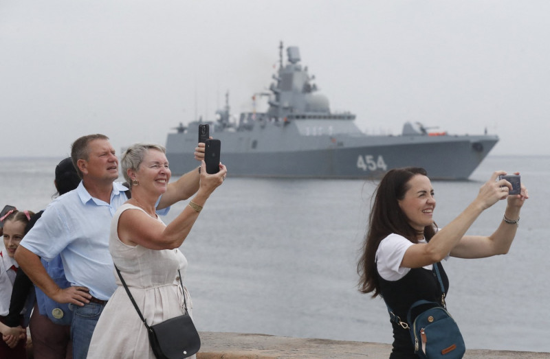 Russian warships arrive at the port of Havana, Cuba