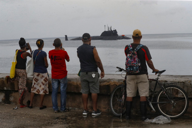 Russian warships arrive at the port of Havana, Cuba