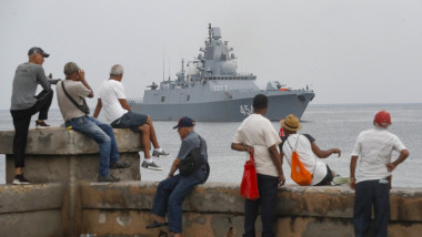 Russian warships arrive at the port of Havana, Cuba