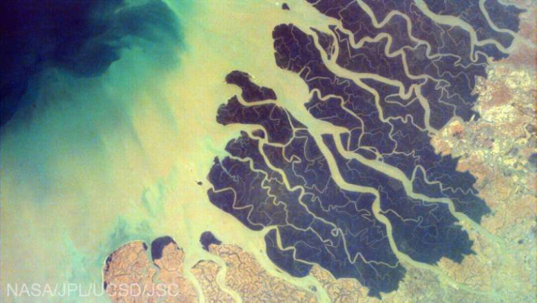 fluviul gange vazut din satelit