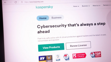KONSKIE, POLAND - May 21, 2022: www.kaspersky.com website displayed on laptop screen. Kaspersky Lab is a Russian multinational cybersecurity and anti-