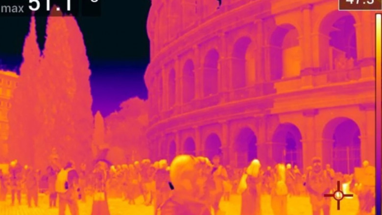 O cameră termică cu infraroşu a înregistrat peste 50°C la Roma