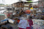 HATHRAS, INDIA - JULY 3: People belonging at the site a day after a massive stampede that took during a satsang (religio