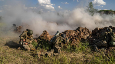 Military training of Ukrainian Army's 22nd Infantry Brigade in Donetsk